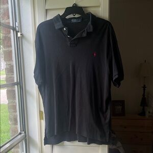 Men’s Ralph Lauren LARGE Black Polo with Red Logo